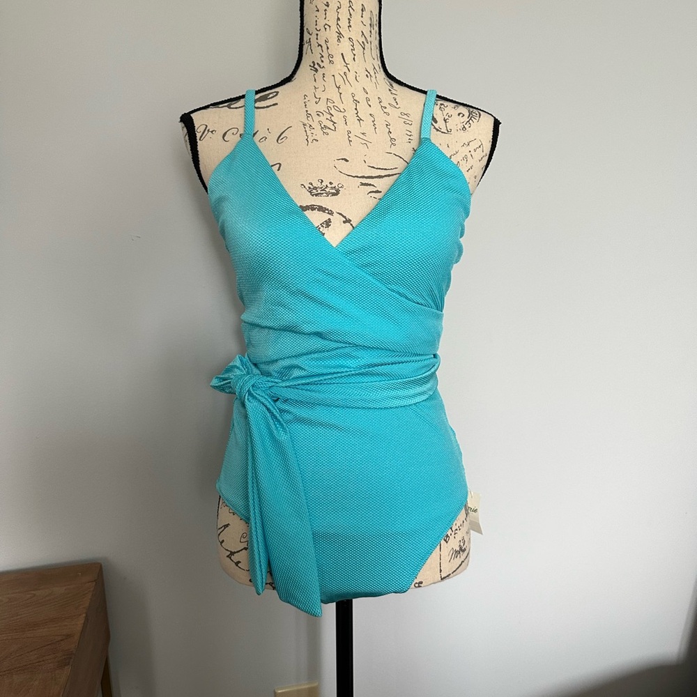 Aerie Light Blue One-Piece Swimsuit